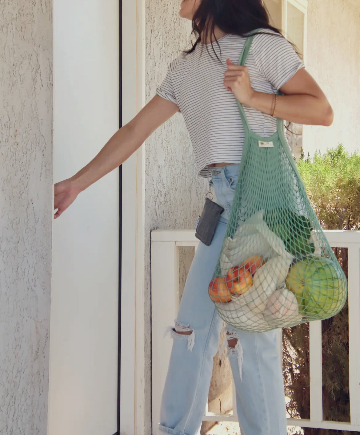 Huge Mesh Market Bag| Sage Green